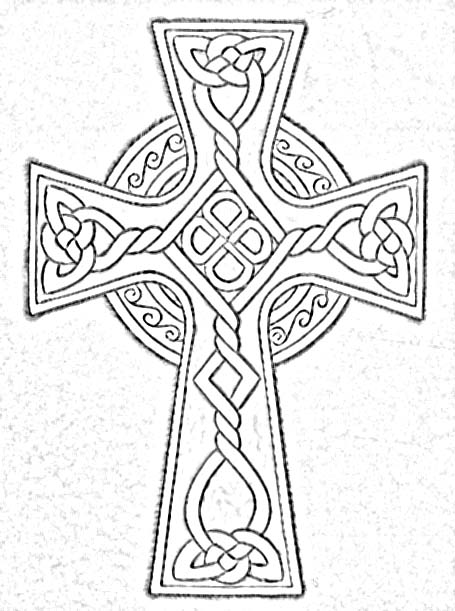 455x611 Coloring Cross Page Celtic Designs