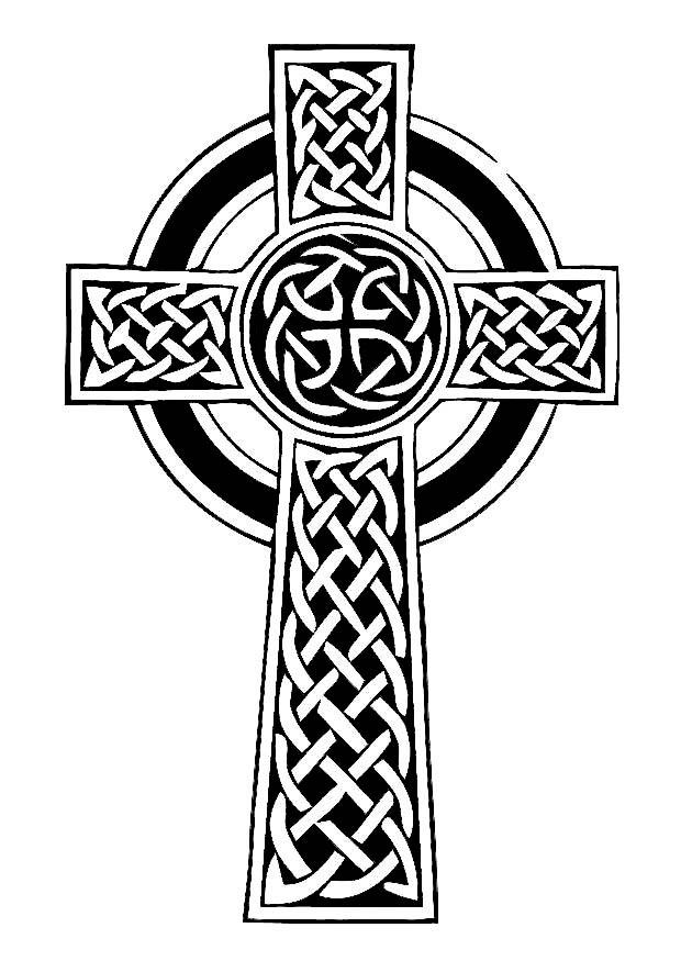 620x875 Coloring Page Celtic Cross