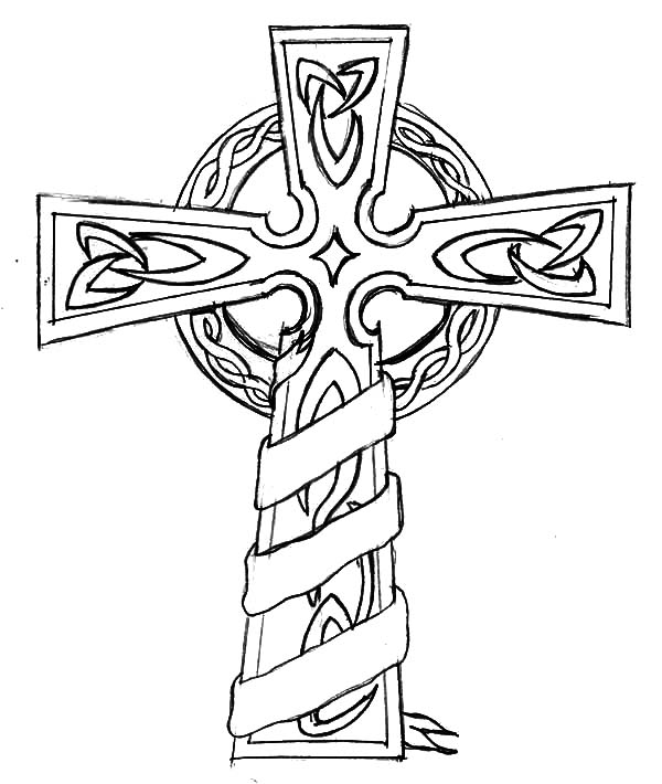 600x710 Famous Celtic Cross Coloring Pages Best Place To Color