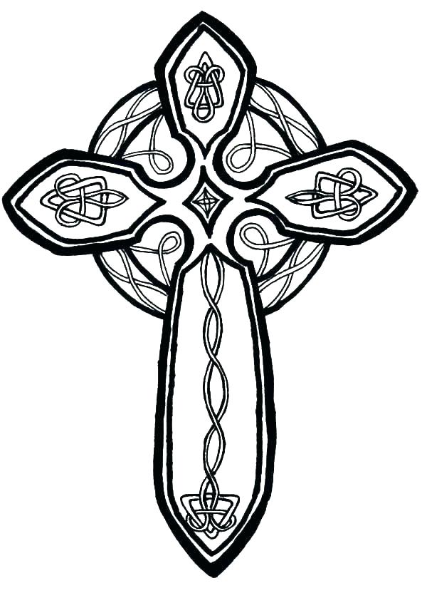 600x832 Celtic Cross Coloring Pages Printable Cross Coloring Pages Cross