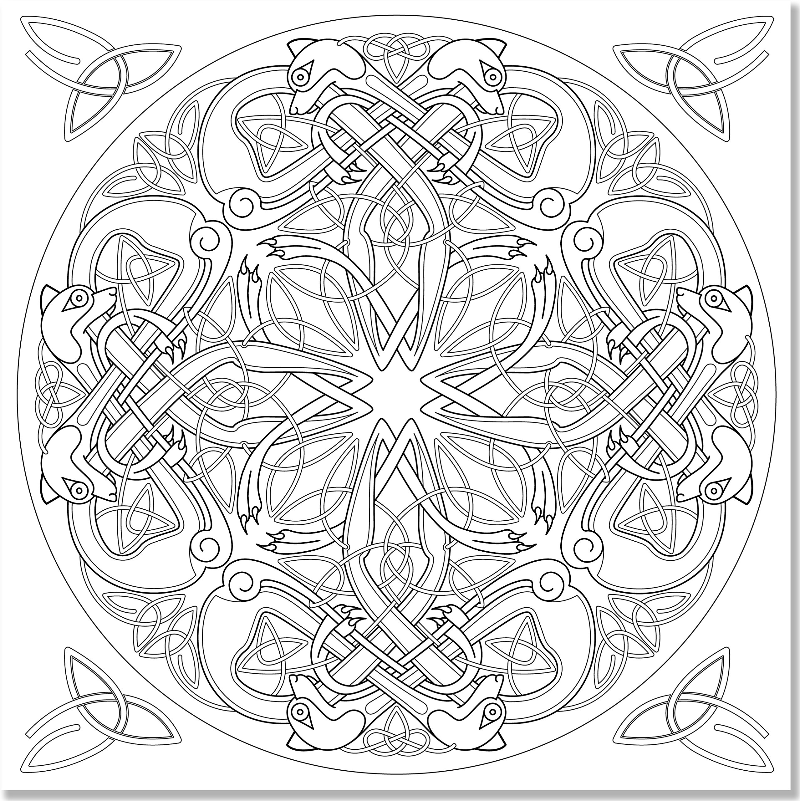 2557x2560 Unique Celtic Knot Coloring Pages For Adults Collection Free