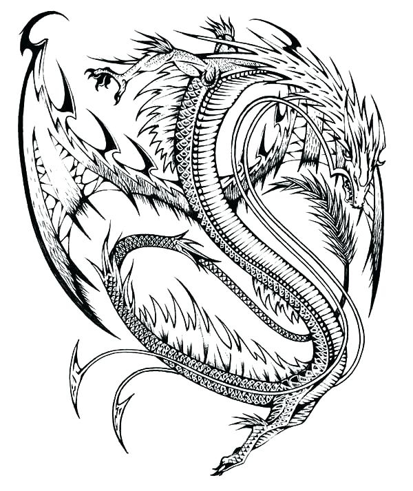 600x713 Celtic Dragon Coloring Pages Coloring Pages For Girls