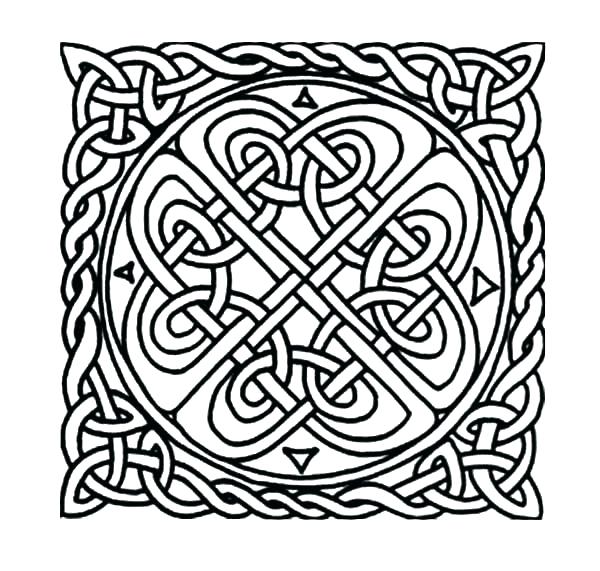 600x571 Celtic Dragon Colouring Pages
