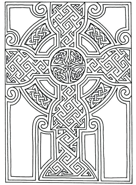 438x594 Celtic Coloring Pages Art Free Printable Cross Patterns Pattern