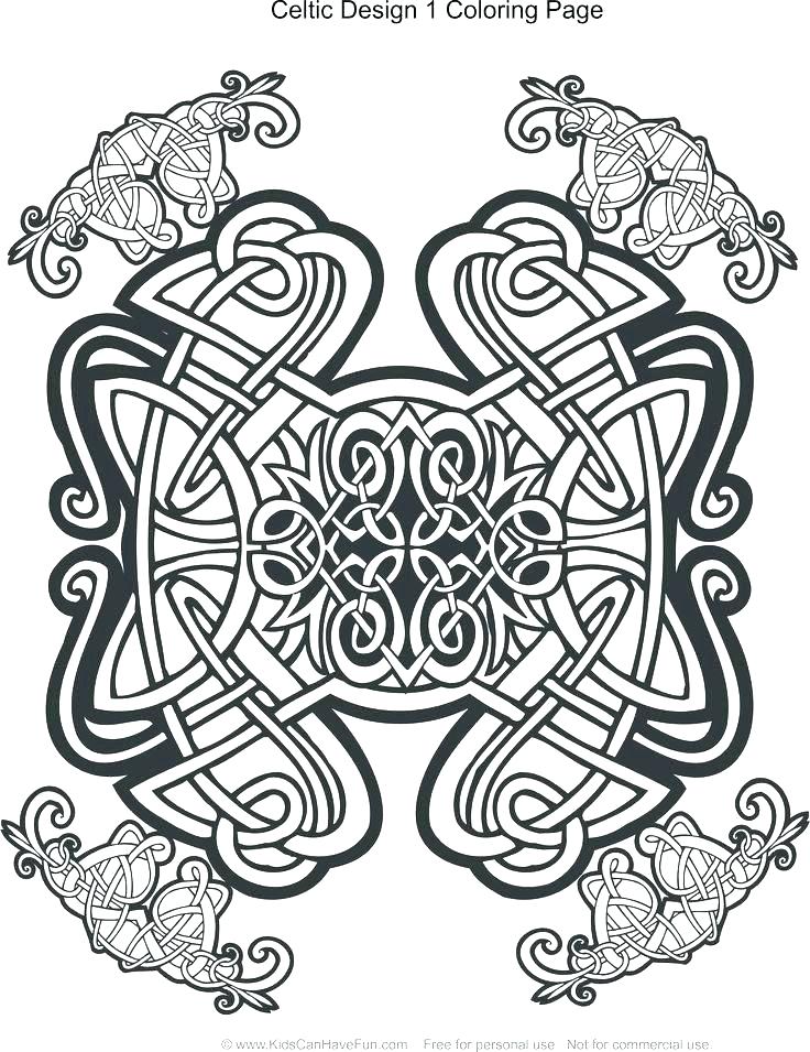 736x955 Celtic Knot Coloring Pages