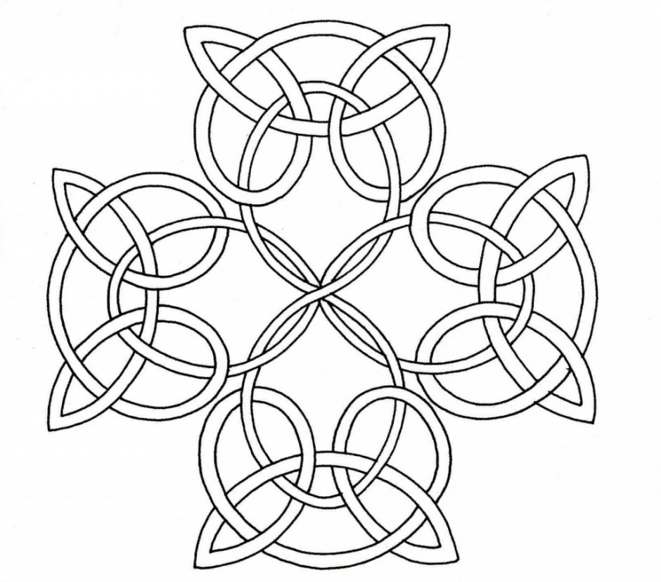940x827 Celtic Knot Coloring Page