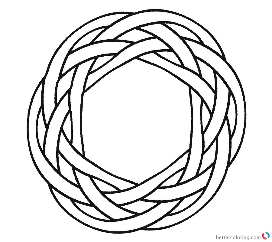 900x800 Celtic Knot Coloring Pages Simple Ornament