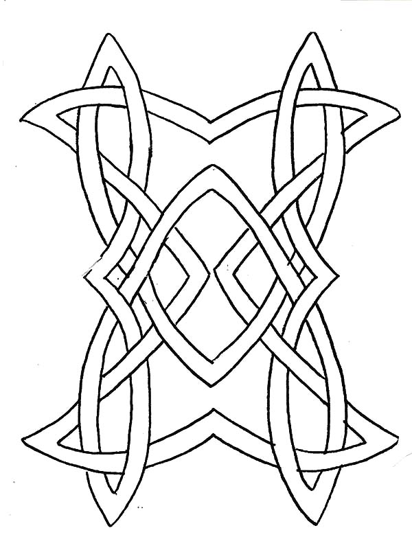 600x785 Celtic Knot Design Cross Coloring Pages Best Place To Color