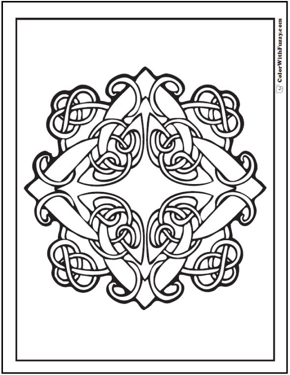 590x762 Celtic Coloring Pages Irish, Scottish, Gaelic Mandalas