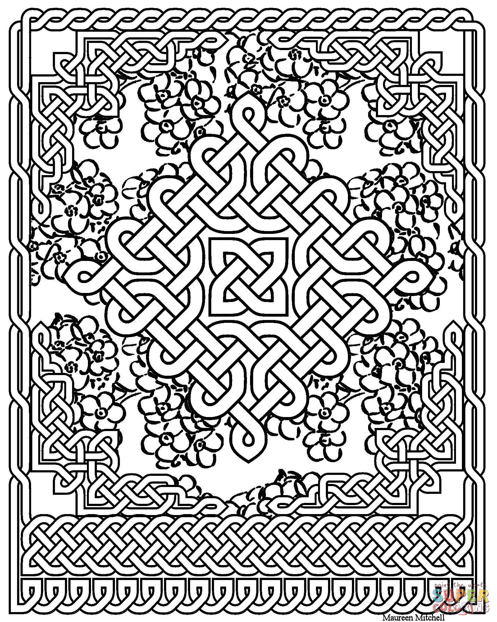 1600x2000 Celtic Knot Coloring Pages Freecolorngpages Co Intended For Ideas