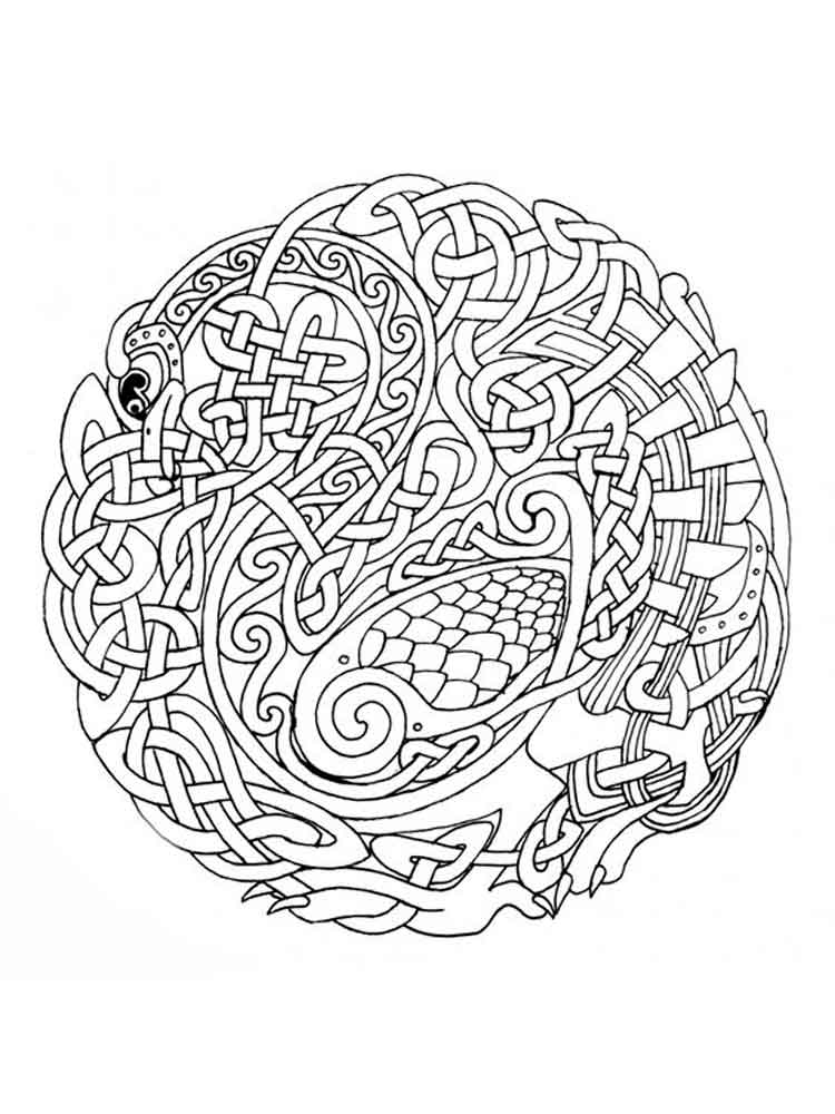 750x1000 Celtic Knot Coloring Pages For Adults Free Printable Celtic Knot