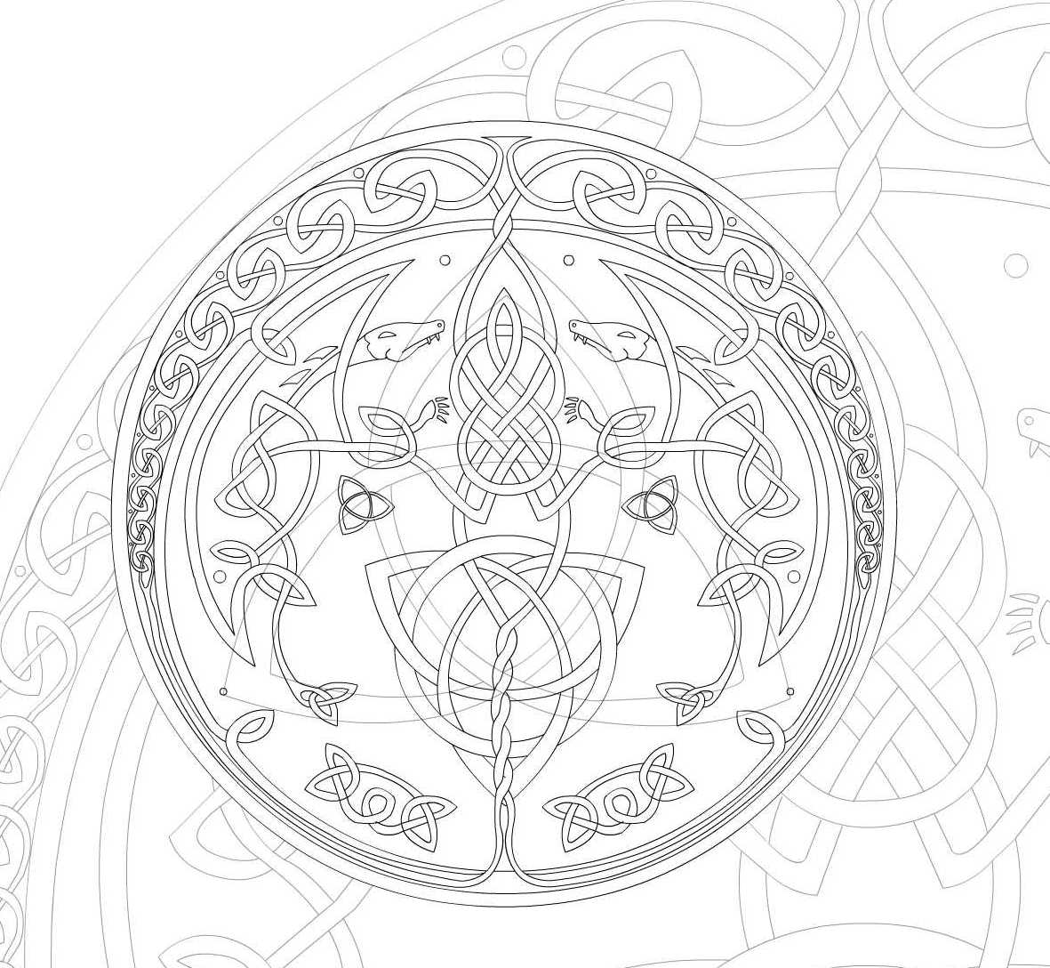 1181x1088 Celtic Mandala Coloring Pages