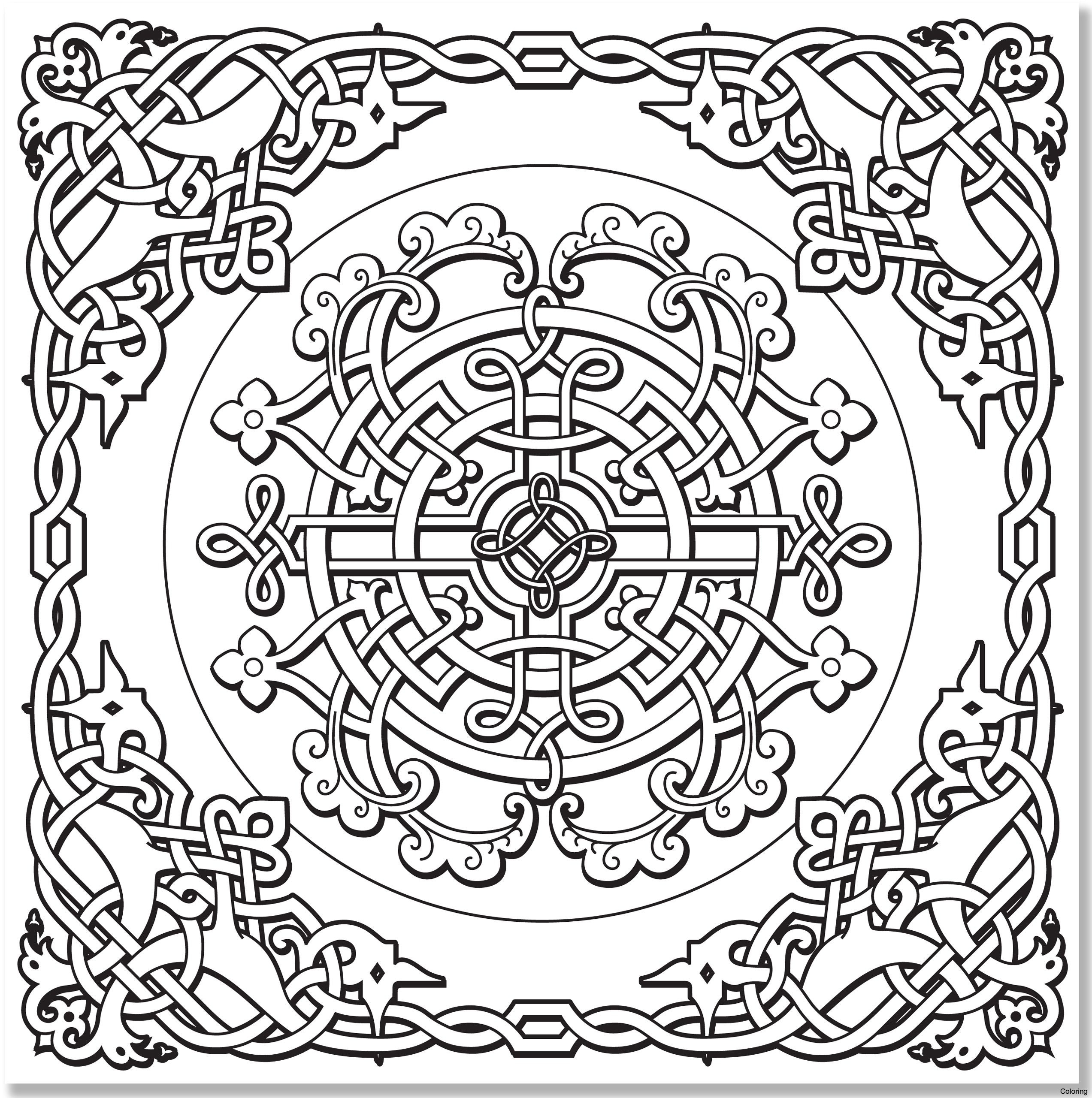 2545x2560 Free Printable Celtic Designs Coloring Pages Mandala For Adults