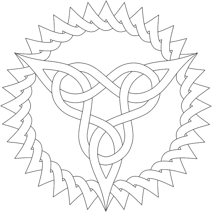 736x736 Celtic Knot Coloring Pages