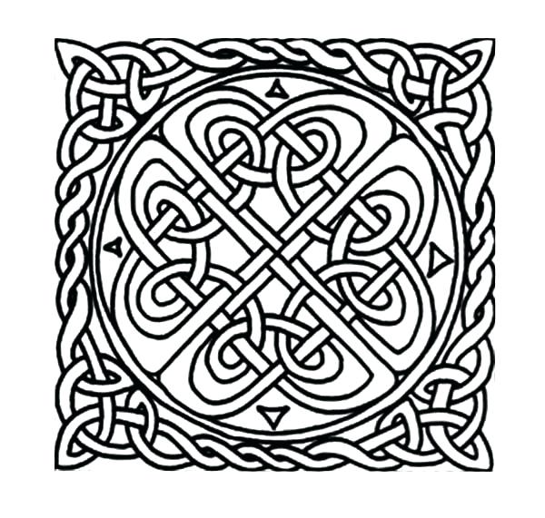 600x571 Celtic Knot Coloring Pages Knot Patterns Cross Coloring Pages Free