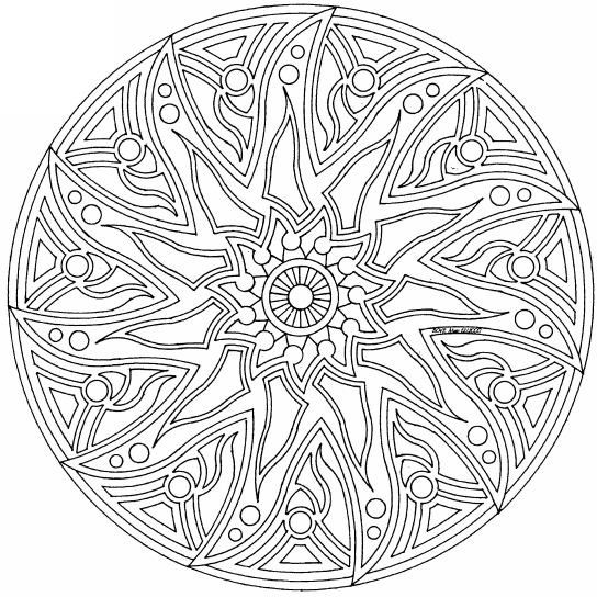 544x544 Complex Colouring Sheets Complex Mandala Colouring Pages Page
