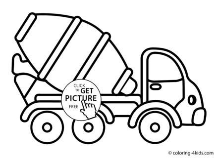 440x330 Cement Truck Coloring Page Loads More Trucks And Cars To Chose