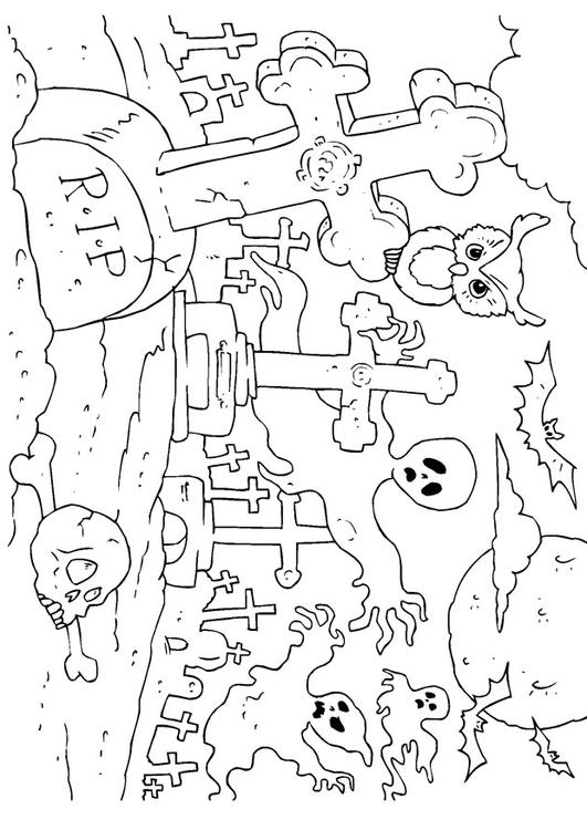 531x750 Halloween Graveyard Coloring Pages Best Ideas For Printable