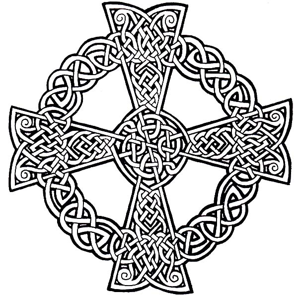 600x609 Cemetery Celtic Cross Coloring Pages Best Place To Color