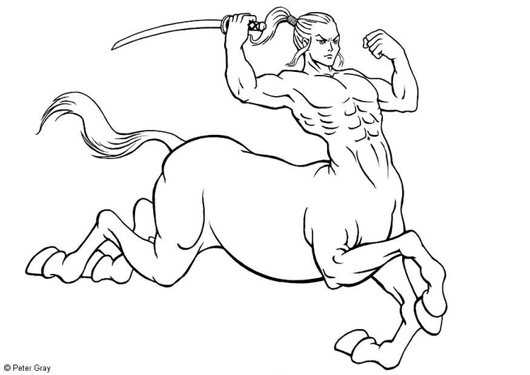 750x531 Centaur Coloring Page