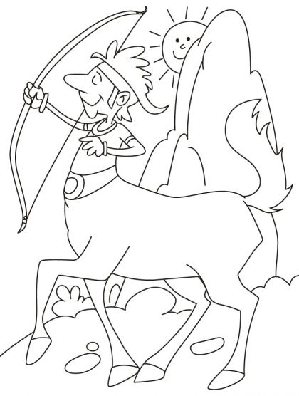 420x556 Centaur With A Bow And Arrow Coloring Pages Download Free