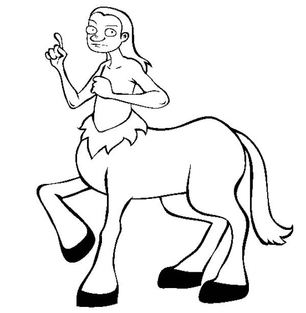600x614 Greek Gods And Goddesses Centaur Coloring Page