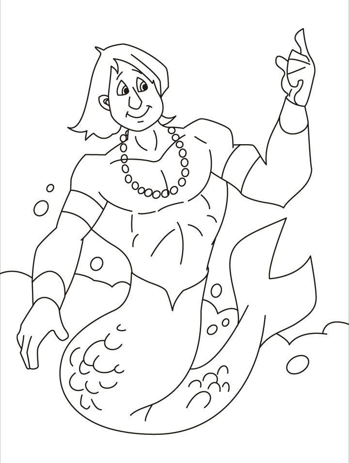 720x954 Boy Mermaid Coloring Page Centaur Coloring Flowers