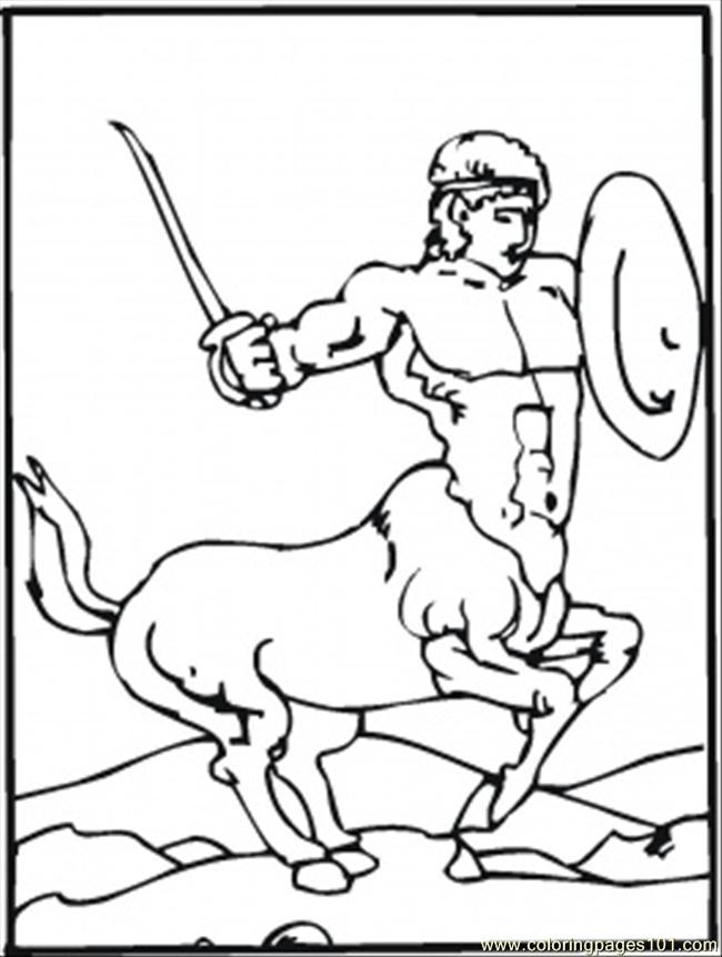 650x861 Centaur Coloring Page