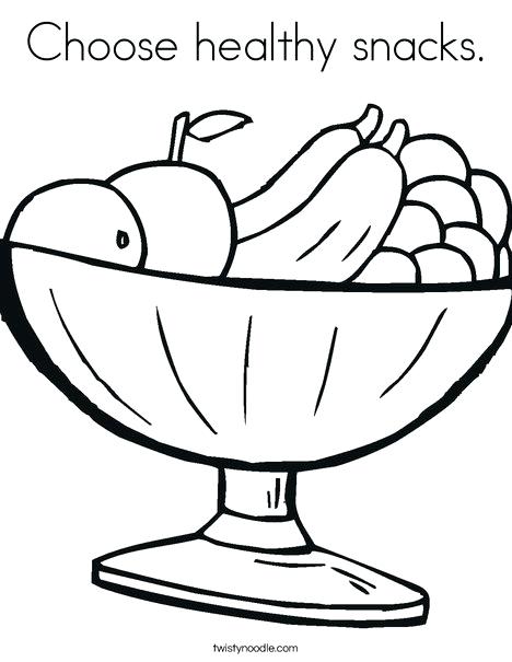 468x605 Healthy Coloring Pages Fruit Bowl Coloring Page Nutrition Coloring