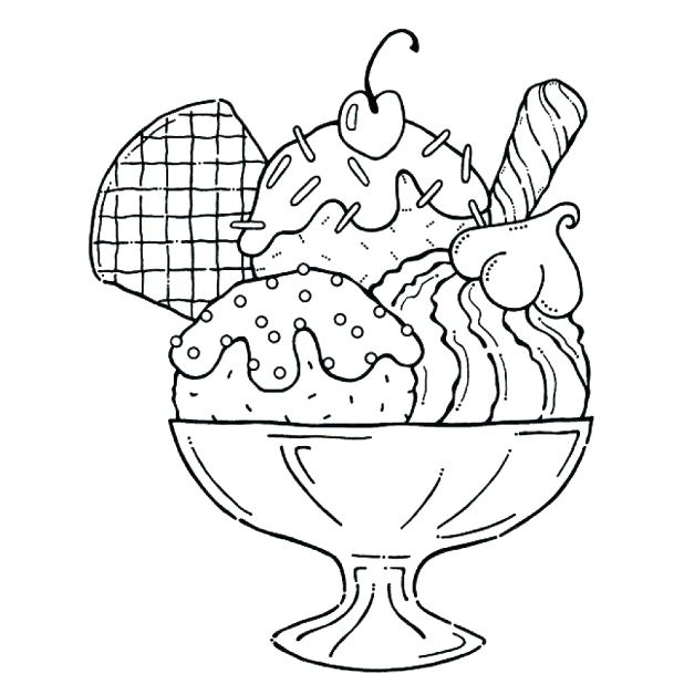 618x618 Ice Cream Bowl Coloring Also Ice Cream Coloring Pages Best Com