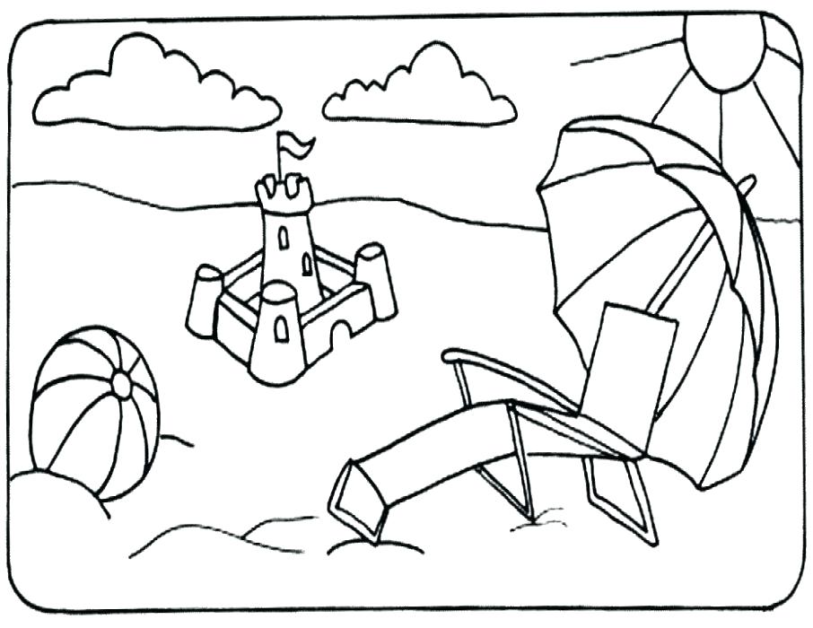 906x700 Summer Coloring Pages Pdf Beach Coloring Pages Chair Page