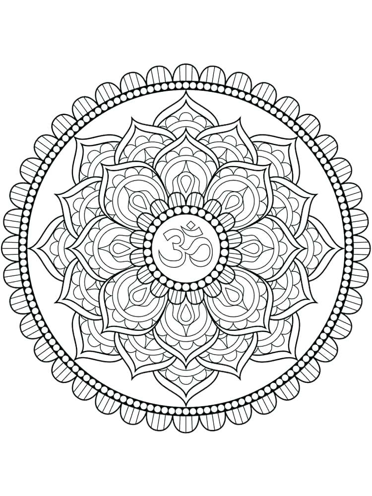 750x1000 Fancy Chakra Mandala Coloring Pages For Your Free Colouring