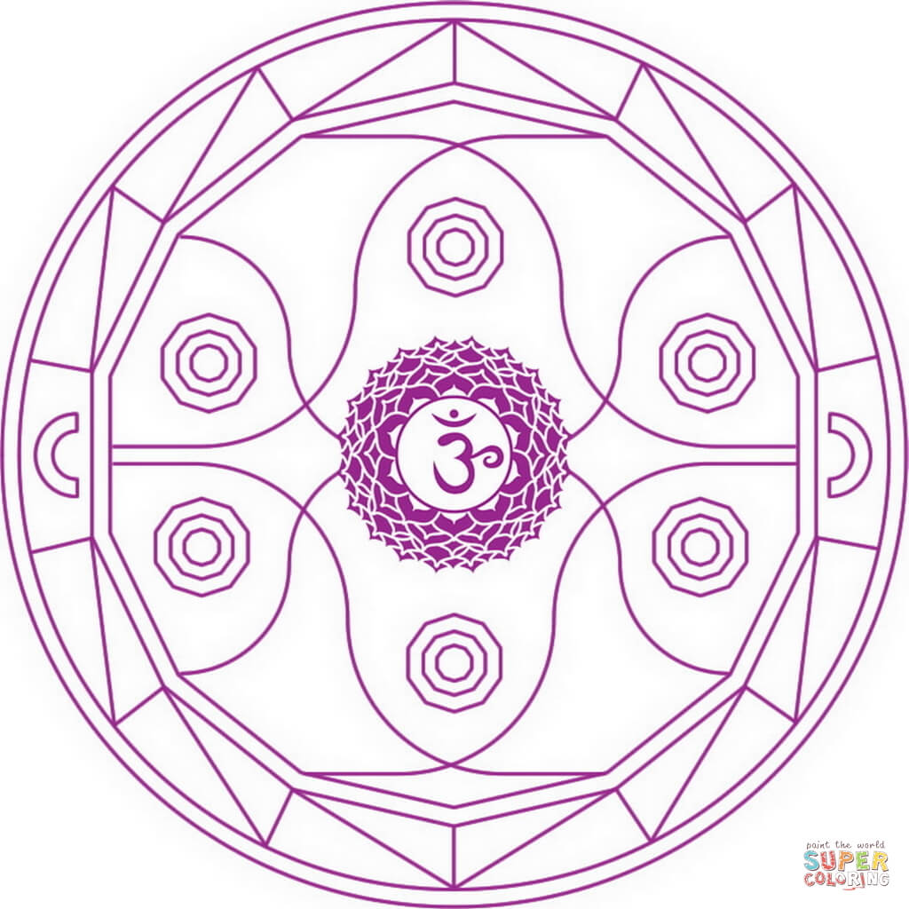 1024x1024 Ajna Chakra Mandala Coloring Page Free Printable Coloring Pages