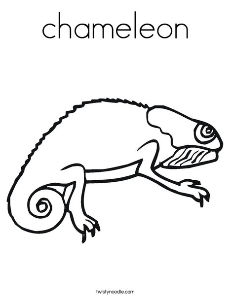 468x605 Chameleon Coloring Page
