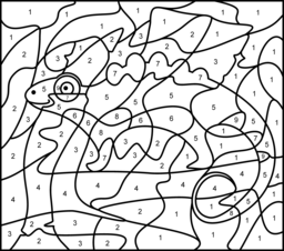256x226 Chameleon Coloring Page