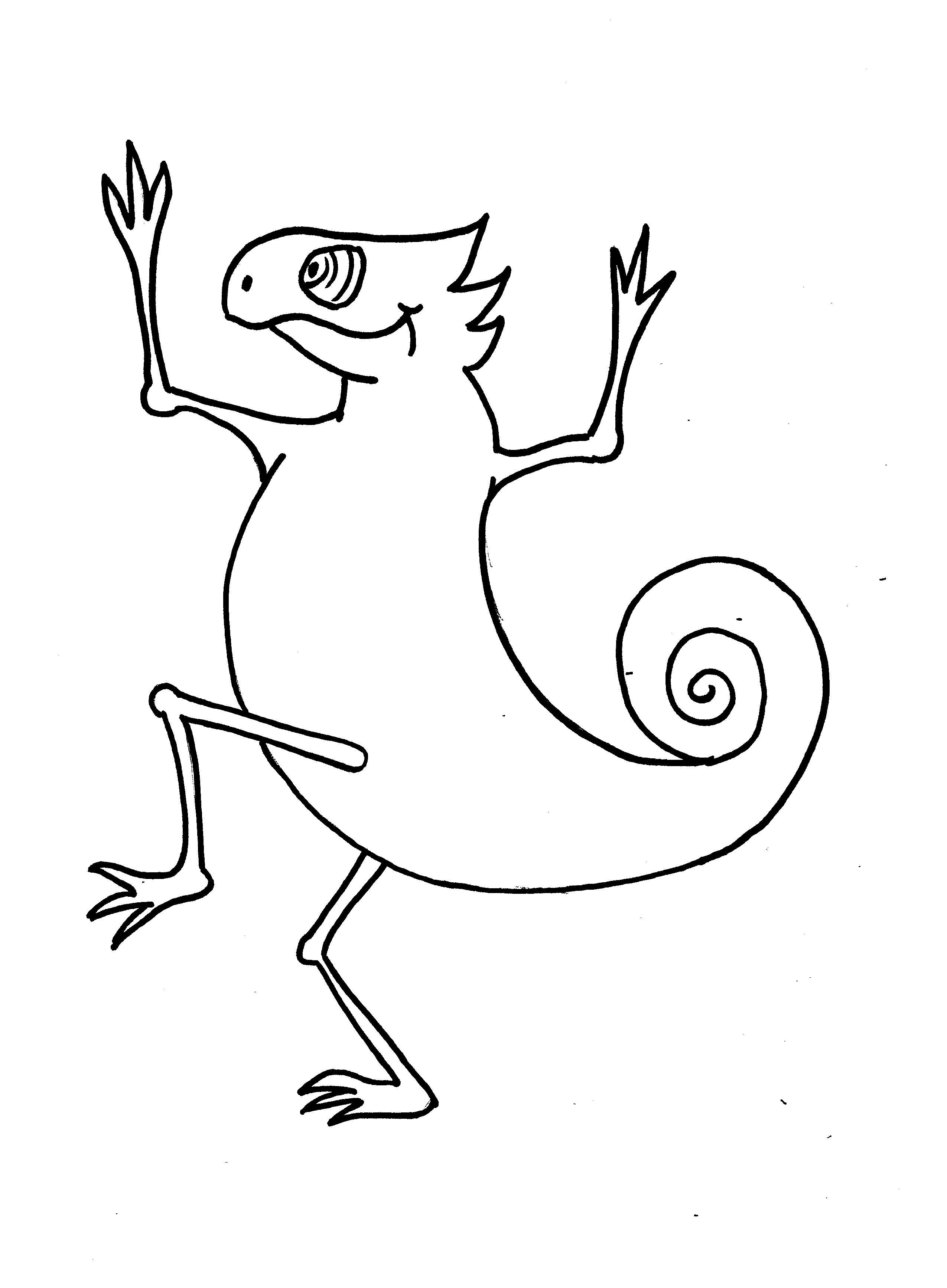 2550x3470 Unique Chameleon Coloring Page Gallery Printable Coloring Sheet