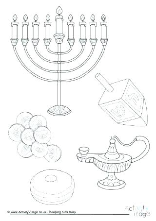 320x455 Chanukah Coloring Pages