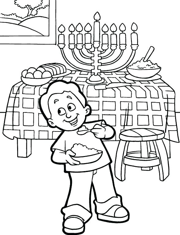 588x765 Chanukah Story Coloring Pages