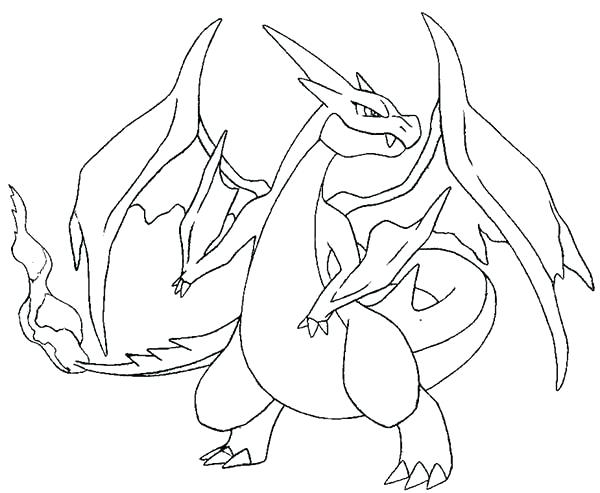 600x493 Mega Charizard Coloring Page Projects Idea Coloring Pages Mega X