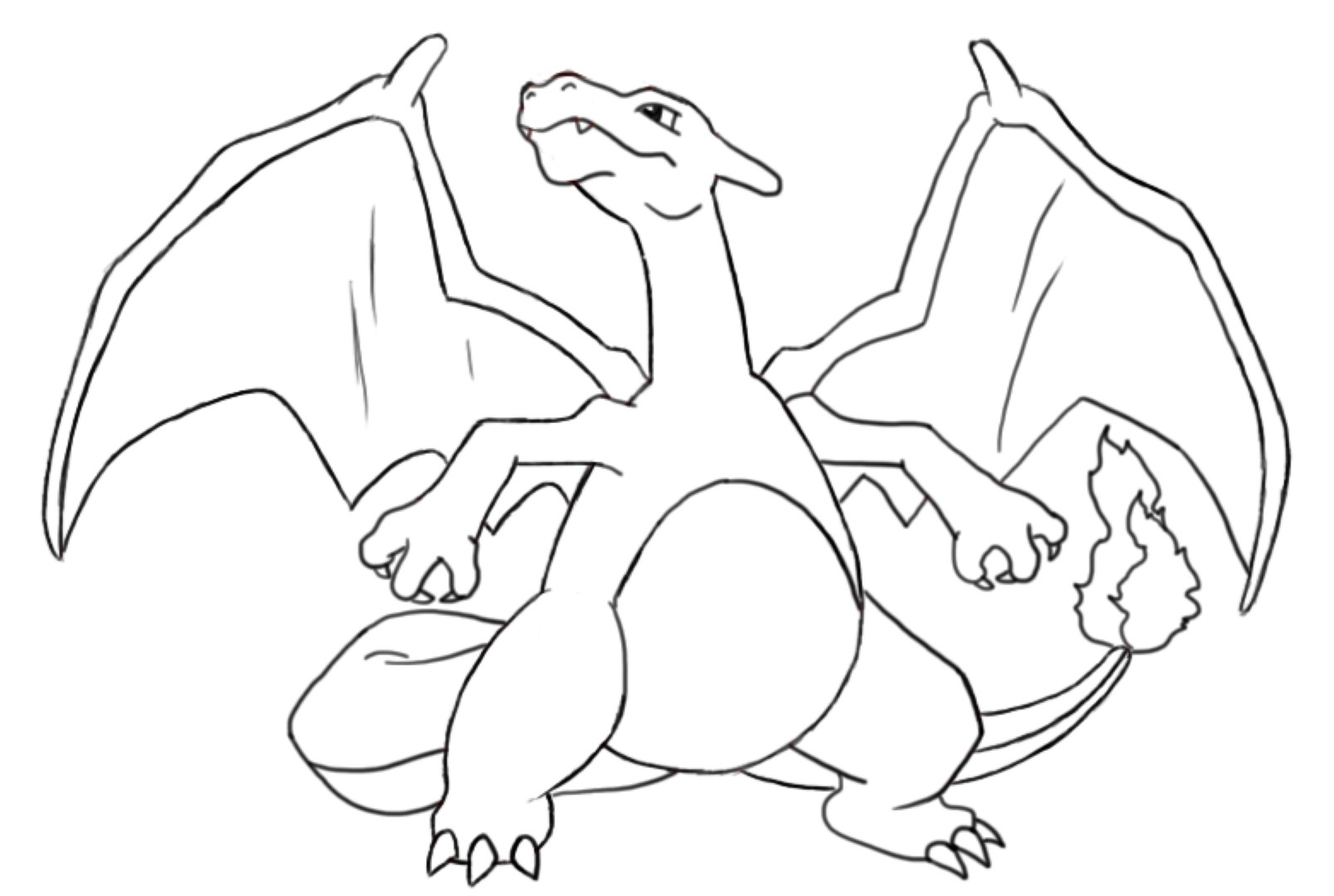 1607x1080 Pokemon Charizard Coloring Pages