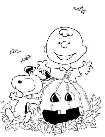 368x480 Charlie Brown Halloween Coloring Page Color Sheets For Grand