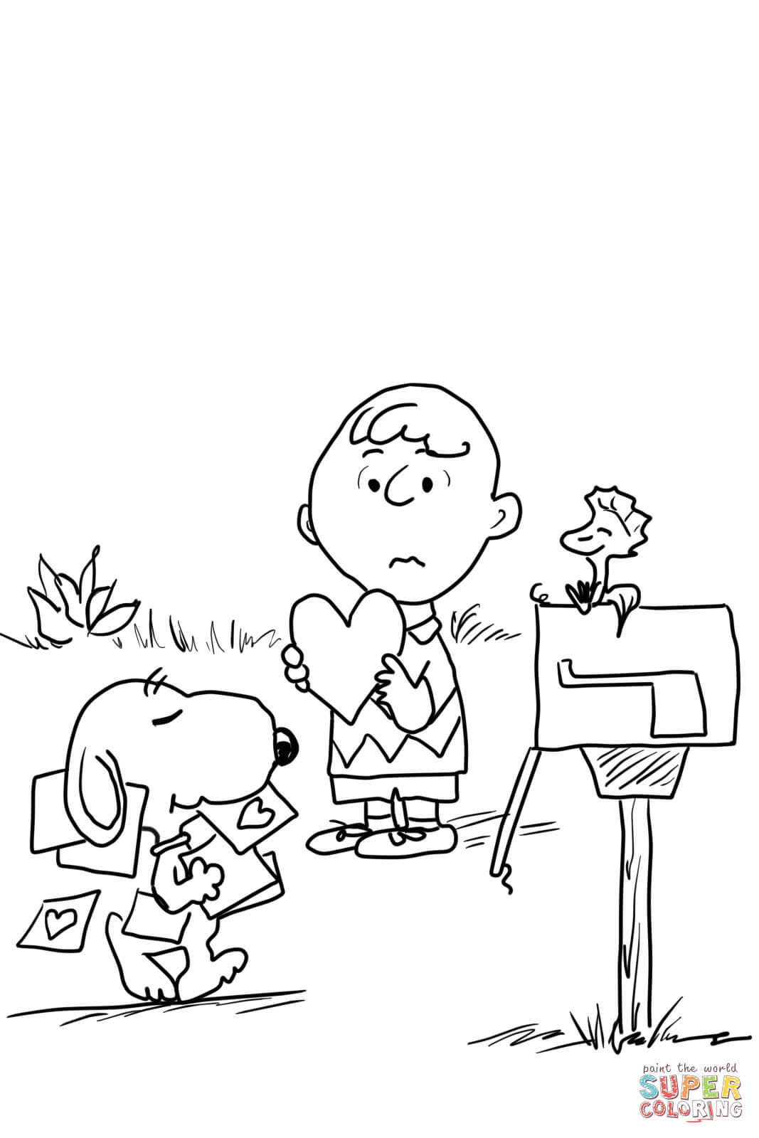 1067x1600 Be My Valentine Charlie Brown Coloring Page