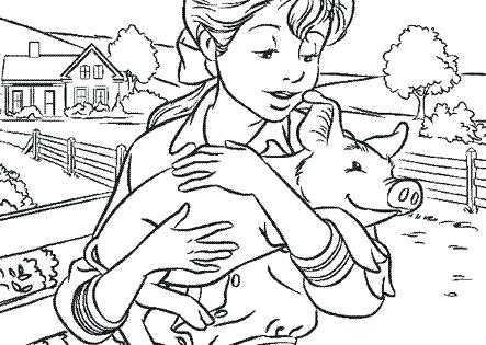 443x315 Charlottes Web Coloring Pages Spider With Blank Web Coloring Page