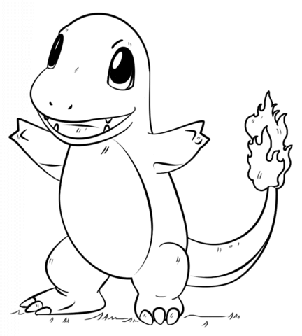 432x480 Charmander Pokemon Coloring Page From Generation I Pokemon