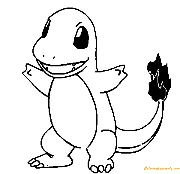 600x579 Charmander Coloring Page Charmander Coloring Page Free Coloring