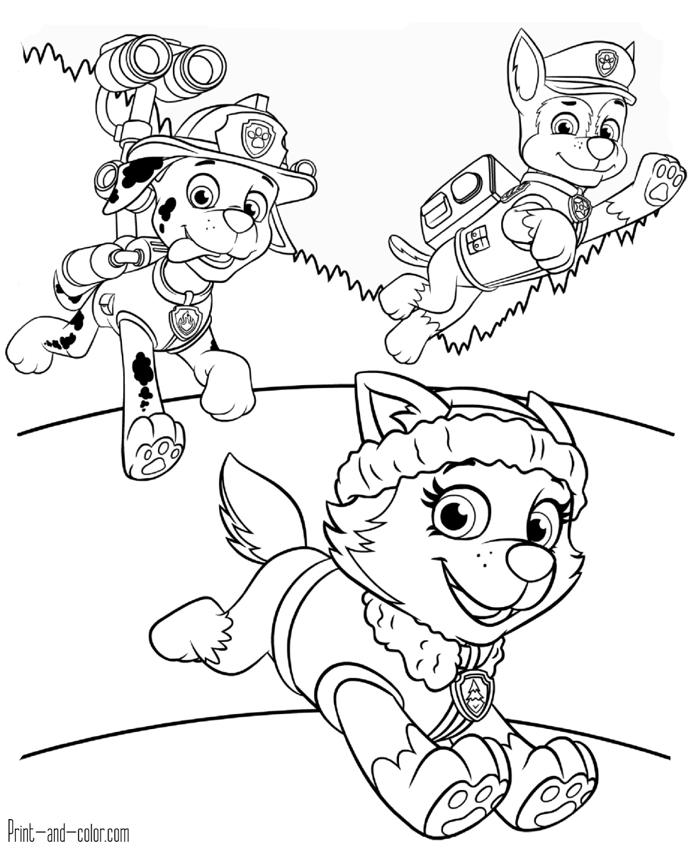 975x1200 Chase Paw Patrol Coloring Page