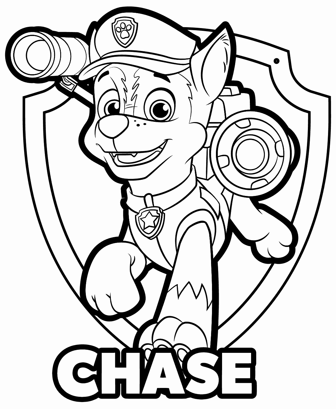 Chase Paw Patrol Coloring Page at GetDrawings  Free download