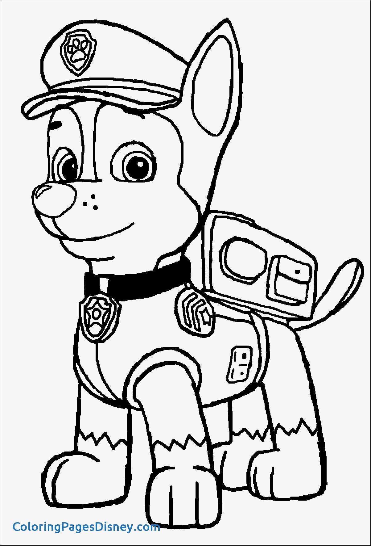 1203x1768 Coloring Pages Paw Patrol Awesome Chase Paw Patrol Coloring