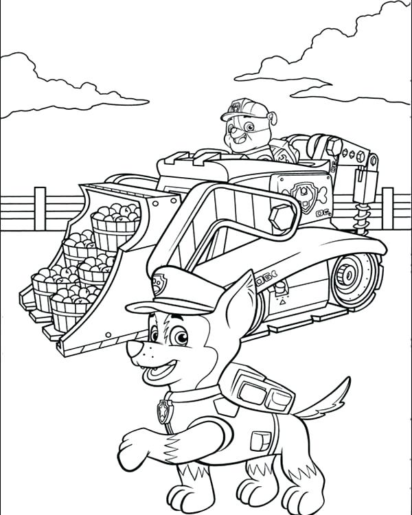 600x750 Construction Truck Coloring Pages Rubble On His Construction Truck