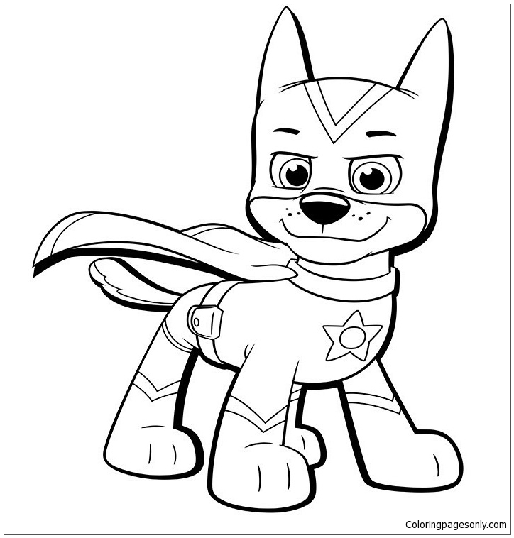 724x758 Chase From Paw Patrol Coloring Page